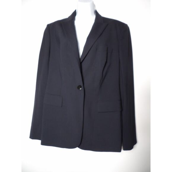 Hugo Boss Blazer Juicy6 Wool Womens 14 Navy Blue Career Office Professional - Picture 4 of 15